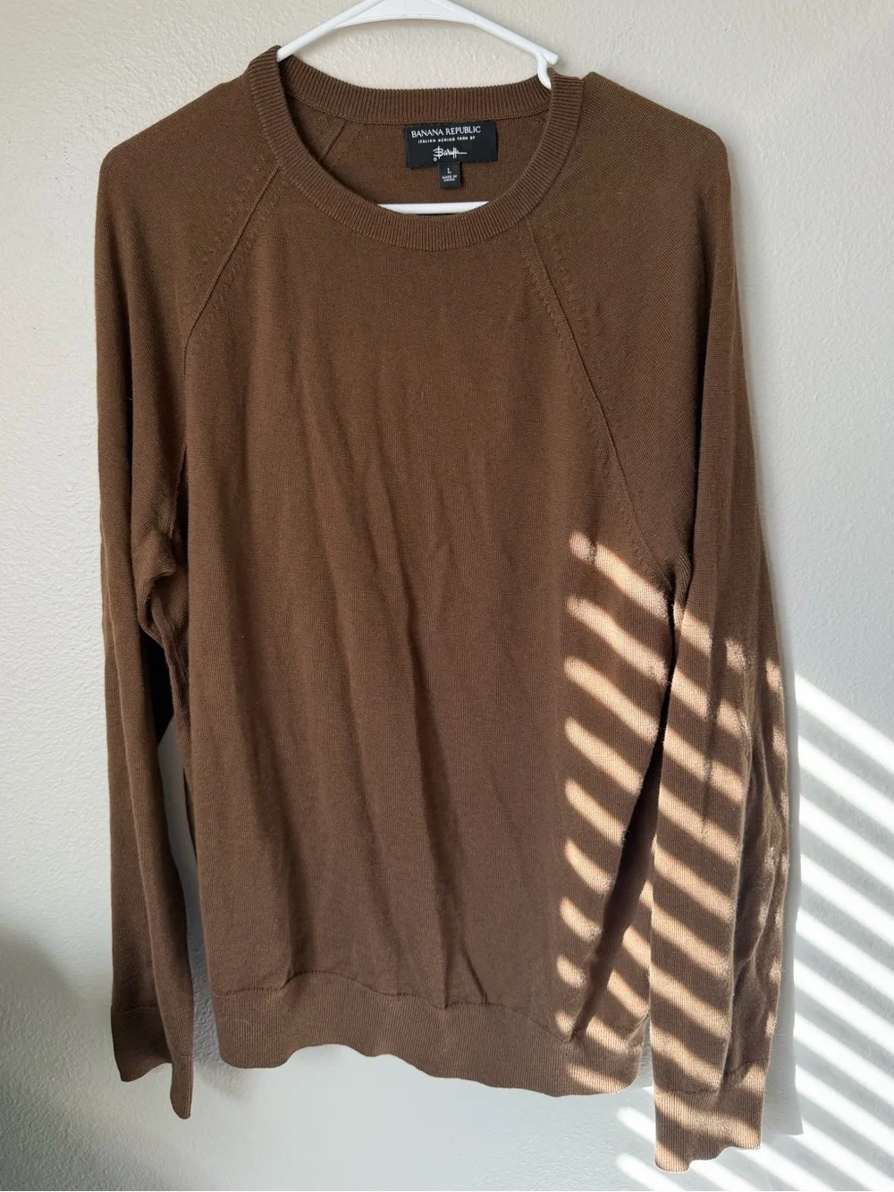 Banana Republic Barrufa merino wool Brown Crewneck Sweater Large